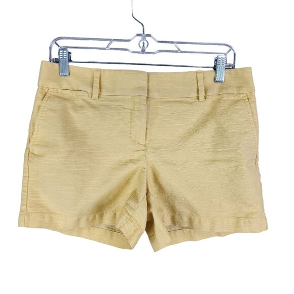 Women's Yellow Ann Taylor LOFT Shorts 4" Inseam Med Rise Size 4 - Picture 1 of 10